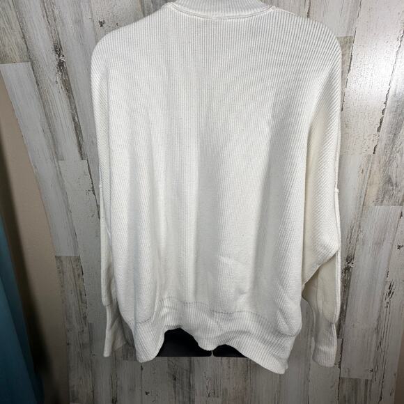 Free People Sweater XL | Ivory Knit | Balloon Sleeves | Oversized Fit | MSRP $98 - Picture 2 of 8